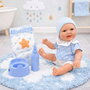 Berjuan Muñeco Bebé Pipi con Traje Azul y Accesorios, Muñeca de 30 cm para niños +3 años