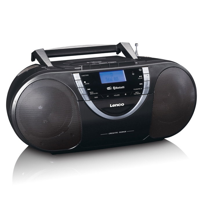 Lenco SCD-6900BK Radio, CD y Casete Portátil con Bluetooth