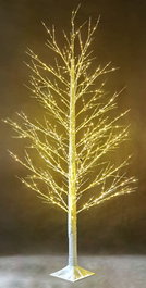 DKD Home Decor Árbol de Navidad LED Metal 180cm con 1000 Luces Cálidas Blanco