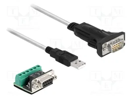 DeLOCK Adaptador USB 2.0 Tipo-A a RS-422/485 con bloque de terminales de 6 pines, 1,8 m