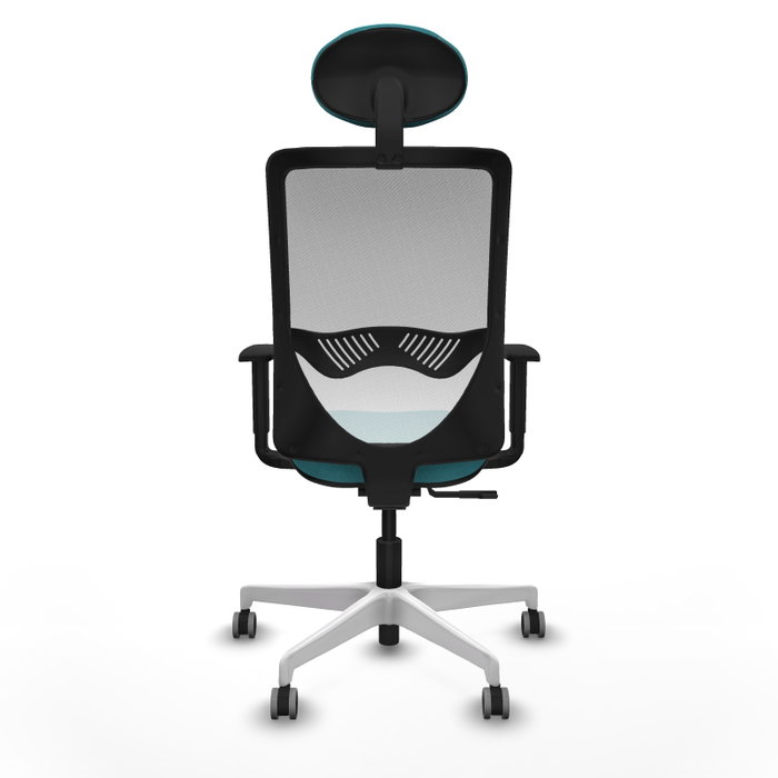 PIQUERAS Y CRESPO Silla de oficina Zulema con mecanismo Sincro, Turquesa y Blanco PIQUERAS Y CRESPO Silla de oficina Zulema con mecanismo Sincro, Turquesa y Blanco