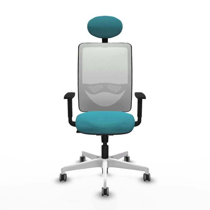 PIQUERAS Y CRESPO Silla de oficina Zulema con mecanismo Sincro, Turquesa y Blanco PIQUERAS Y CRESPO Silla de oficina Zulema con mecanismo Sincro, Turquesa y Blanco