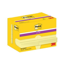 Post-It Pack de 12 blocs de notas adhesivas Super Sticky 47,6x47,6 mm amarillo canario