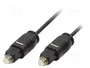 LOGILINK Cable de audio óptico Toslink a Toslink, 10m, Negro