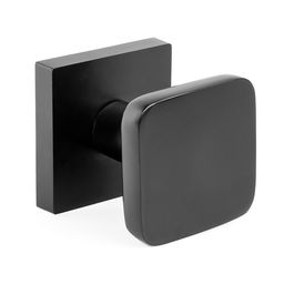 HERRAJES ALK Pomo Manivela Cuadrado Modelo Beppo Negro Mate 53X53