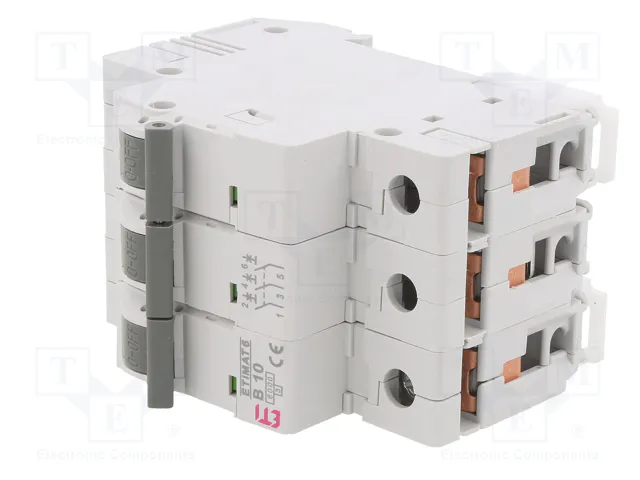 ETI POLAM Interruptor magnetotérmico ETIMAT 6 3P B10 10A 6kA