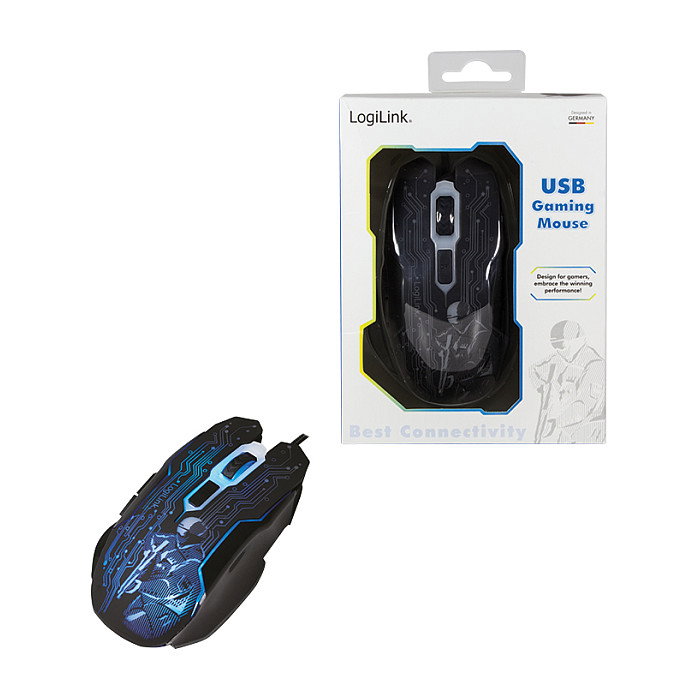 LogiLink Mouse Gaming USB 6 botones 2400dpi