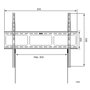 Techly Soporte de Pared Fijo Ultra Slim para LED LCD TV 42-80 pulgadas, VESA 800 x 600 mm, Negro
