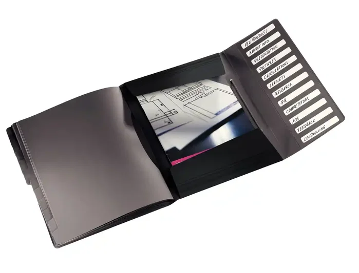 Leitz Carpeta clasificadora Solid polipropileno 12 separadores DIN A4 negro Leitz Carpeta clasificadora Solid polipropileno 12 separadores DIN A4 negro
