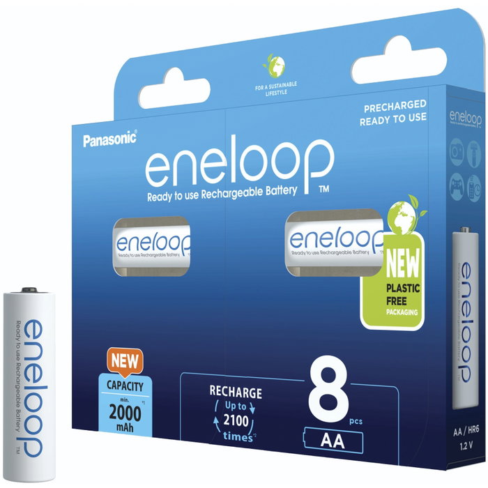 Panasonic Eneloop Mignon AA 2000mAh Ni-MH (Pack de 8)