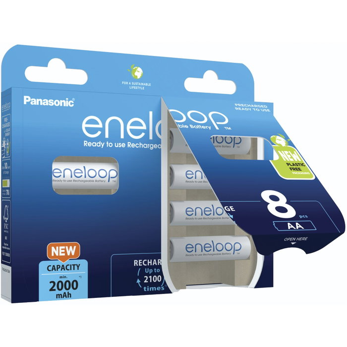 Panasonic Eneloop Mignon AA 2000mAh Ni-MH (Pack de 8)