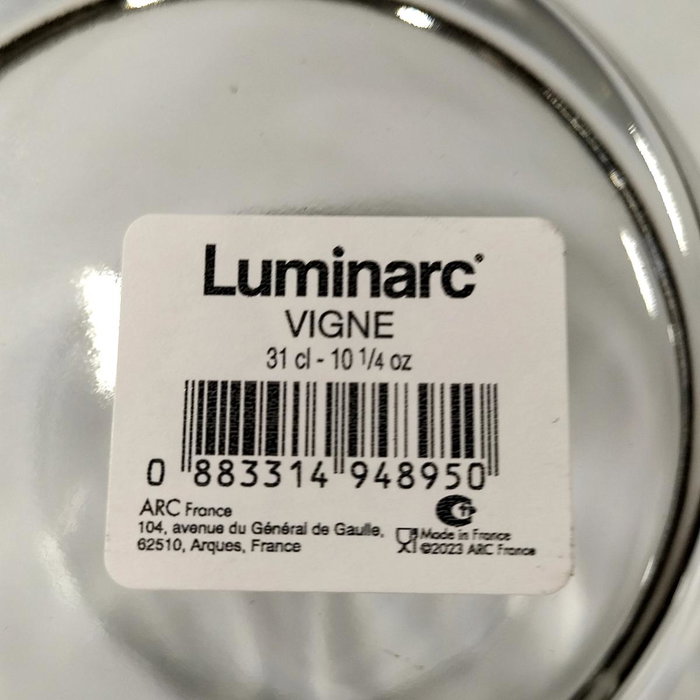 Luminarc Vaso Bajo Vigne de Vidrio 31 cL Luminarc Vaso Bajo Vigne de Vidrio 31 cL