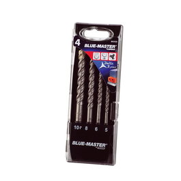 Bluemaster Juego de brocas para pared Delta 3 Plus Ø5-6-8-10 mm, 4 piezas