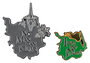 El Señor de los Anillos Pack de 2 Pins No Man can Kill Me & I Am No Man! 7 cm