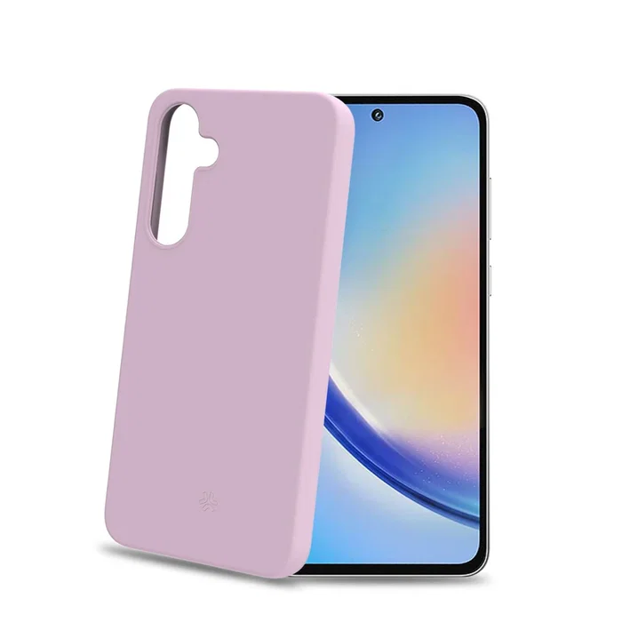 Celly CROMO1064PK Funda Samsung Galaxy A55 5G 6.6" Rosa - Microfibra, Silicona, TPU Resistente a Golpes y Rayones