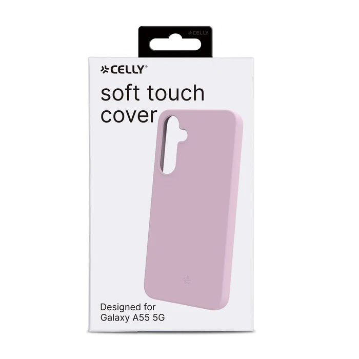 Celly CROMO1064PK Funda Samsung Galaxy A55 5G 6.6" Rosa - Microfibra, Silicona, TPU Resistente a Golpes y Rayones