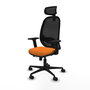 PIQUERAS Y CRESPO Silla de oficina Cilanco con mecanismo Sincro/Traslack, Naranja y Negro