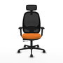 PIQUERAS Y CRESPO Silla de oficina Cilanco con mecanismo Sincro/Traslack, Naranja y Negro