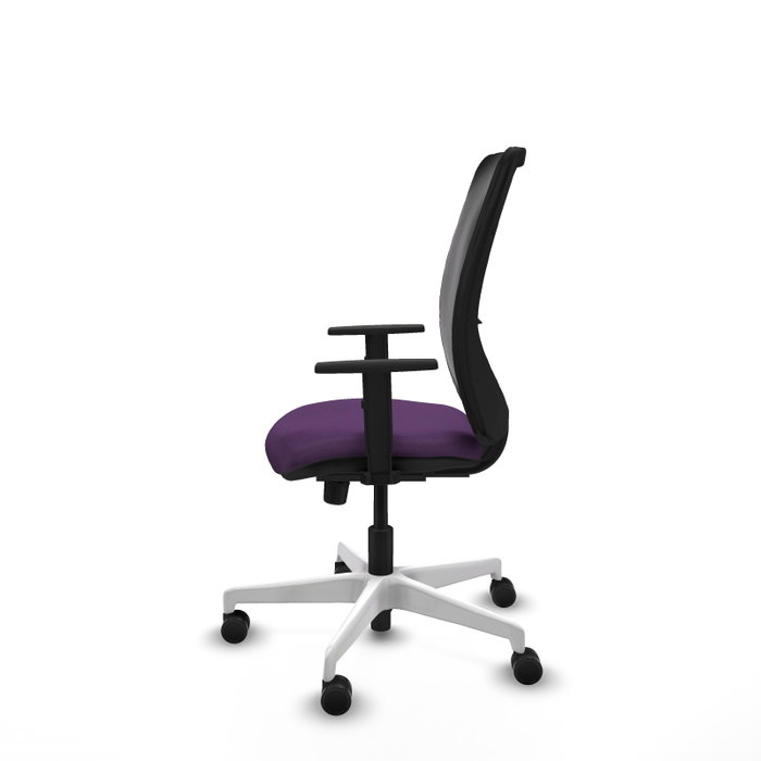 PIQUERAS Y CRESPO Silla de oficina Zulema con mecanismo Sincro, Tela Morada y Malla Negra PIQUERAS Y CRESPO Silla de oficina Zulema con mecanismo Sincro, Tela Morada y Malla Negra