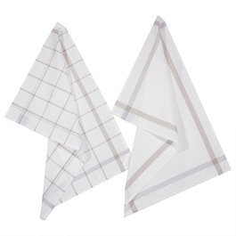 Atmosphera Trapos de Cocina Cuadros Gris 45 x 70 cm 2 uds