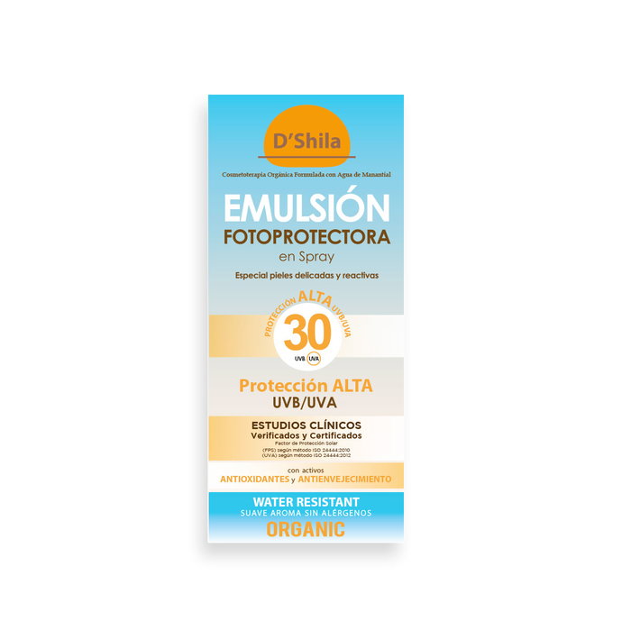 D'Shila Emulsión Fotoprotectora SPF 30 Spray 200ml