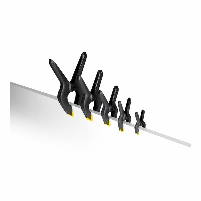 Kinzo Pinza de resorte 10 piezas Negro