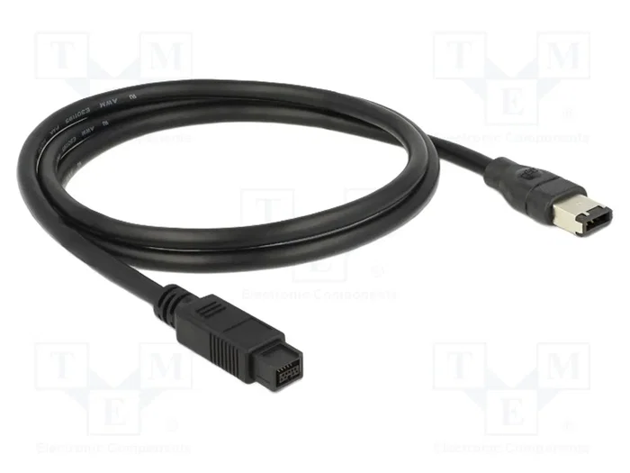 DeLOCK Cable FireWire 9 Pin a 6 Pin, 1 m, Gris DeLOCK Cable FireWire 9 Pin a 6 Pin, 1 m, Gris