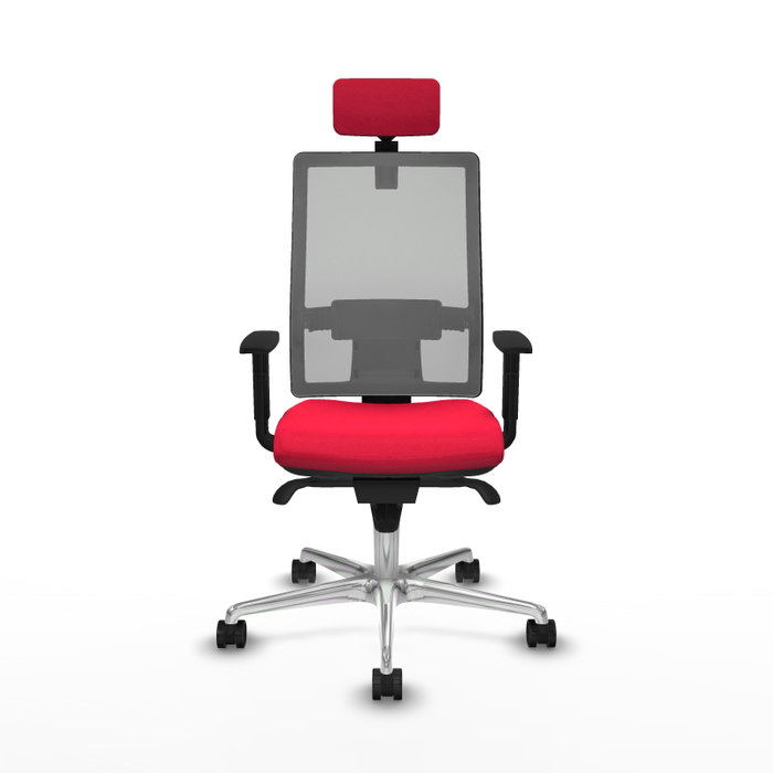 PIQUERAS Y CRESPO Silla de oficina Horna con mecanismo Sincro, Rojo y Gris PIQUERAS Y CRESPO Silla de oficina Horna con mecanismo Sincro, Rojo y Gris