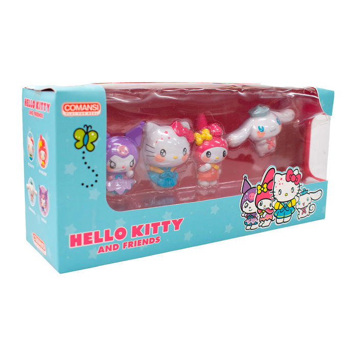 Comansi Set 4 Figuras Hello Kitty & Friends Y90421, Figuras de 5-6 cm, +3 años