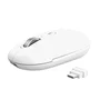 Trust Seron Slim Multi - Ratón Óptico Inalámbrico RF + Bluetooth, Ambidiestro, 3200 DPI, 7 Botones, para Oficina, Blanco