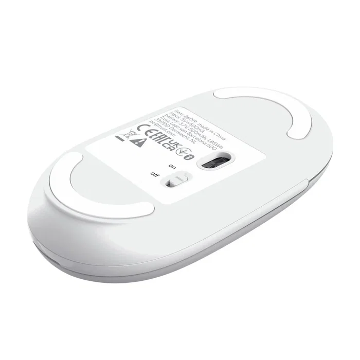 Trust Seron Slim Multi - Ratón Óptico Inalámbrico RF + Bluetooth, Ambidiestro, 3200 DPI, 7 Botones, para Oficina, Blanco