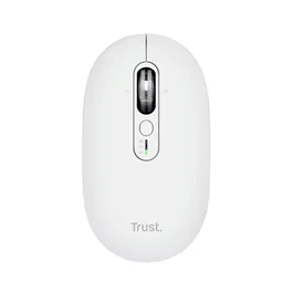 Trust Seron Slim Multi - Ratón Óptico Inalámbrico RF + Bluetooth, Ambidiestro, 3200 DPI, 7 Botones, para Oficina, Blanco