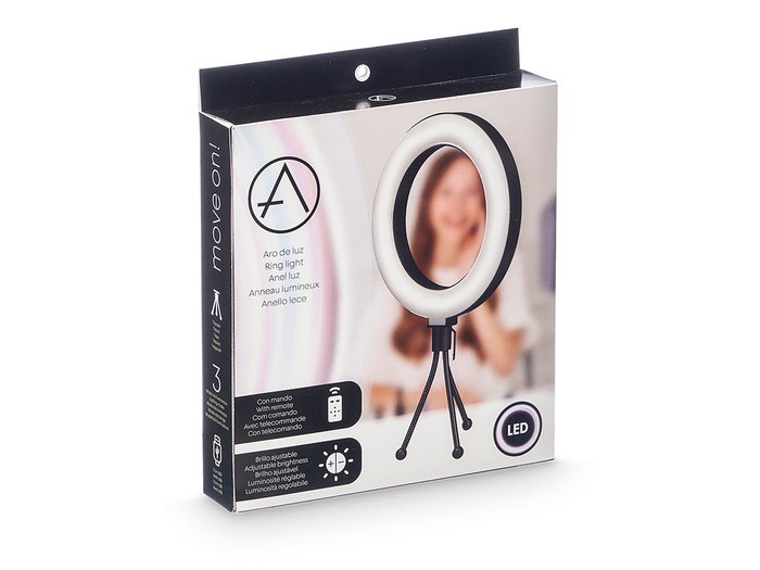 Arte Regal Anillo Luz Led con Mando 15.5 x 28 x 5 cm (Set de 12)