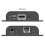 Digitus DA-91897 Conjunto Extensor IP HDMI 4K/60Hz 4096x2160 HDCP 2.2 Transmisor y Receptor sobre Cat6 hasta 200 m Negro