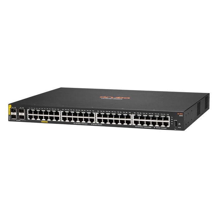 HP Enterprise Aruba 6000 48G 4 SFP POE+ (370W) Switch Gestionado L3 Gigabit Ethernet Montaje en Rack 1U