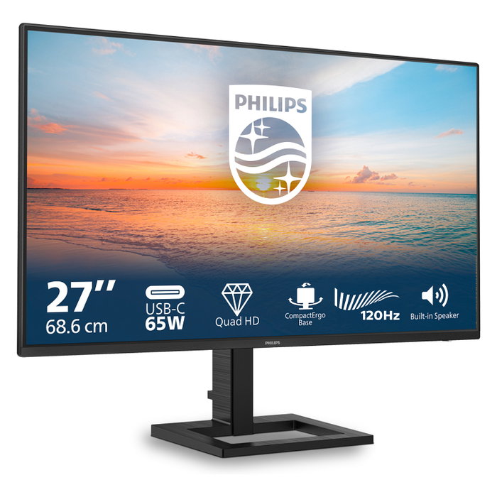 Philips 27E1N1600AE Monitor QHD 27 pulgadas IPS 100Hz Negro