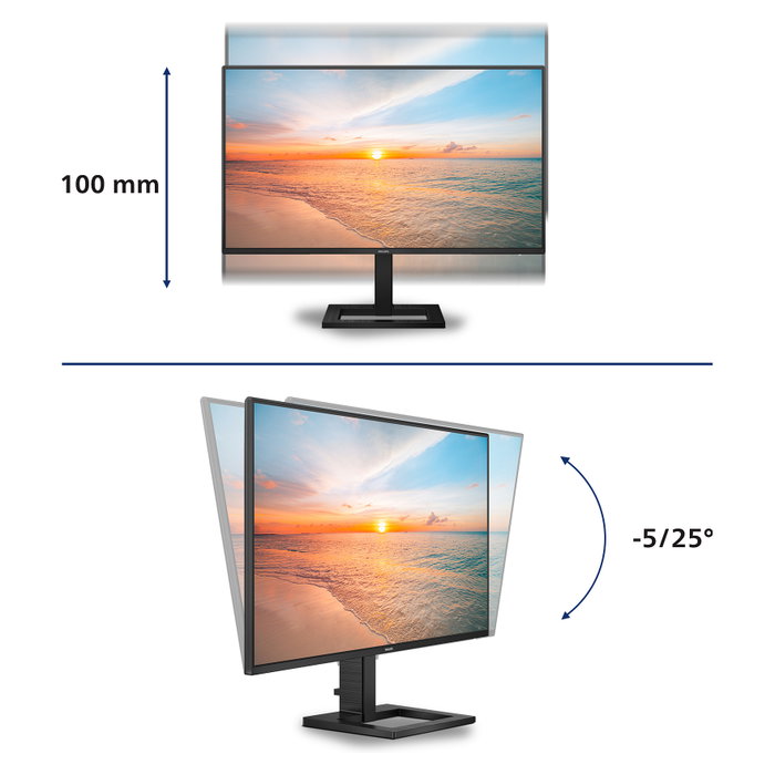 Philips 27E1N1600AE Monitor QHD 27 pulgadas IPS 100Hz Negro