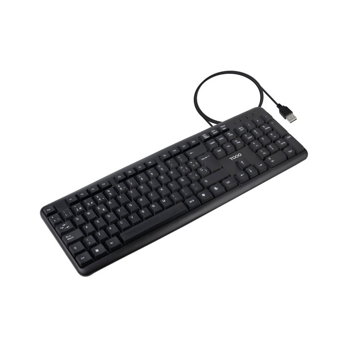 Tooq Teclado USB TQK-2002-B de 104 teclas, Negro Tooq Teclado USB TQK-2002-B de 104 teclas, Negro