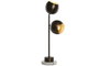 DKD Home Decor Lámpara de sobremesa de acero y mármol color cobre