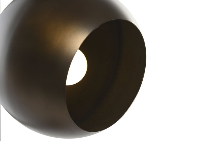 DKD Home Decor Lámpara de sobremesa de acero y mármol color cobre