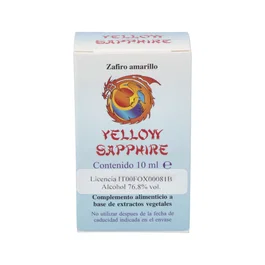 HERBOPLANET Yellow Sapphire Gotas 10ml | Aceites esenciales de Melisa y Salvia para digestión, gases y bienestar mental