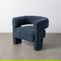 Sillón Azul Tejido Salón 81 X 72 X 69 cm