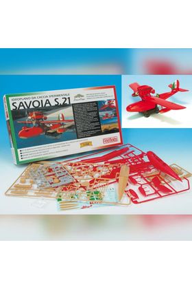 Savoia S.21 Seaplane Model Kit & Porco Figura Porco Rosso Studio Ghibli 1/48 Scale