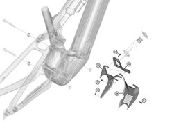 Haibike Tapa del motor con 1 tornillo autoperforante y 2 tornillos de cabeza lenticular 2026