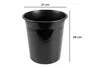 Q-connect Papelera de Plástico Negro Opaco 13 Litros 275x285 mm