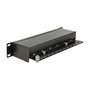 DeLOCK Patchpanel 43310 de Montaje en Rack 1U, 12 Puertos Cat.6A RJ45, Negro, Certificado ISO/IEC 11801, Compatible TIA-568A/B