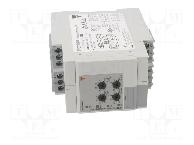 CARLO GAVAZZI DPC Relé de monitorización de tensión para raíl DIN 3 x 380...480V AC CARLO GAVAZZI DPC Relé de monitorización de tensión para raíl DIN 3 x 380...480V AC