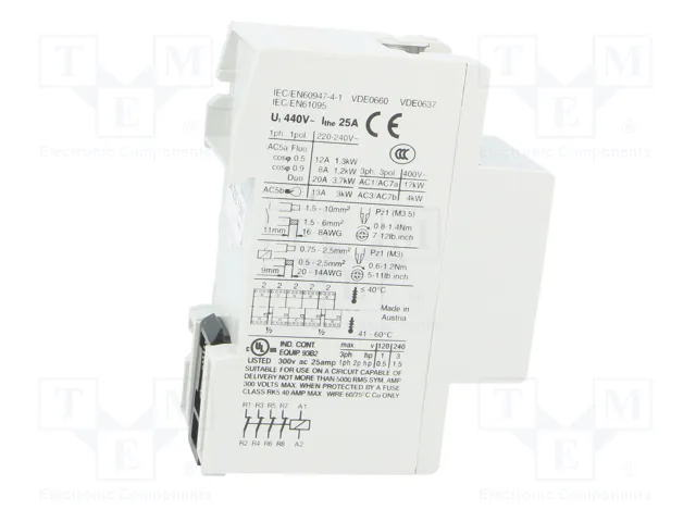 EATON ELECTRIC Contactor 4-polar de instalación 25A 230VAC Z-SCH