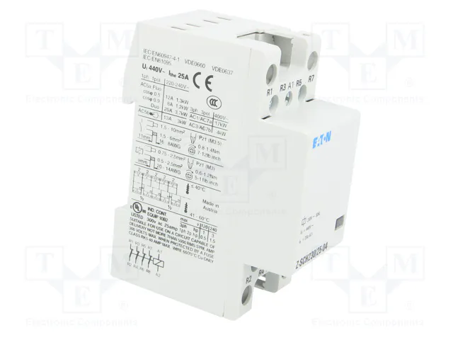 EATON ELECTRIC Contactor 4-polar de instalación 25A 230VAC Z-SCH