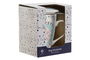 DKD Home Decor Mug Infusiones Mediterraneo Blanco Azul Porcelana/Inox 2 Unidades 6 x 10.5 x 8.3 cm